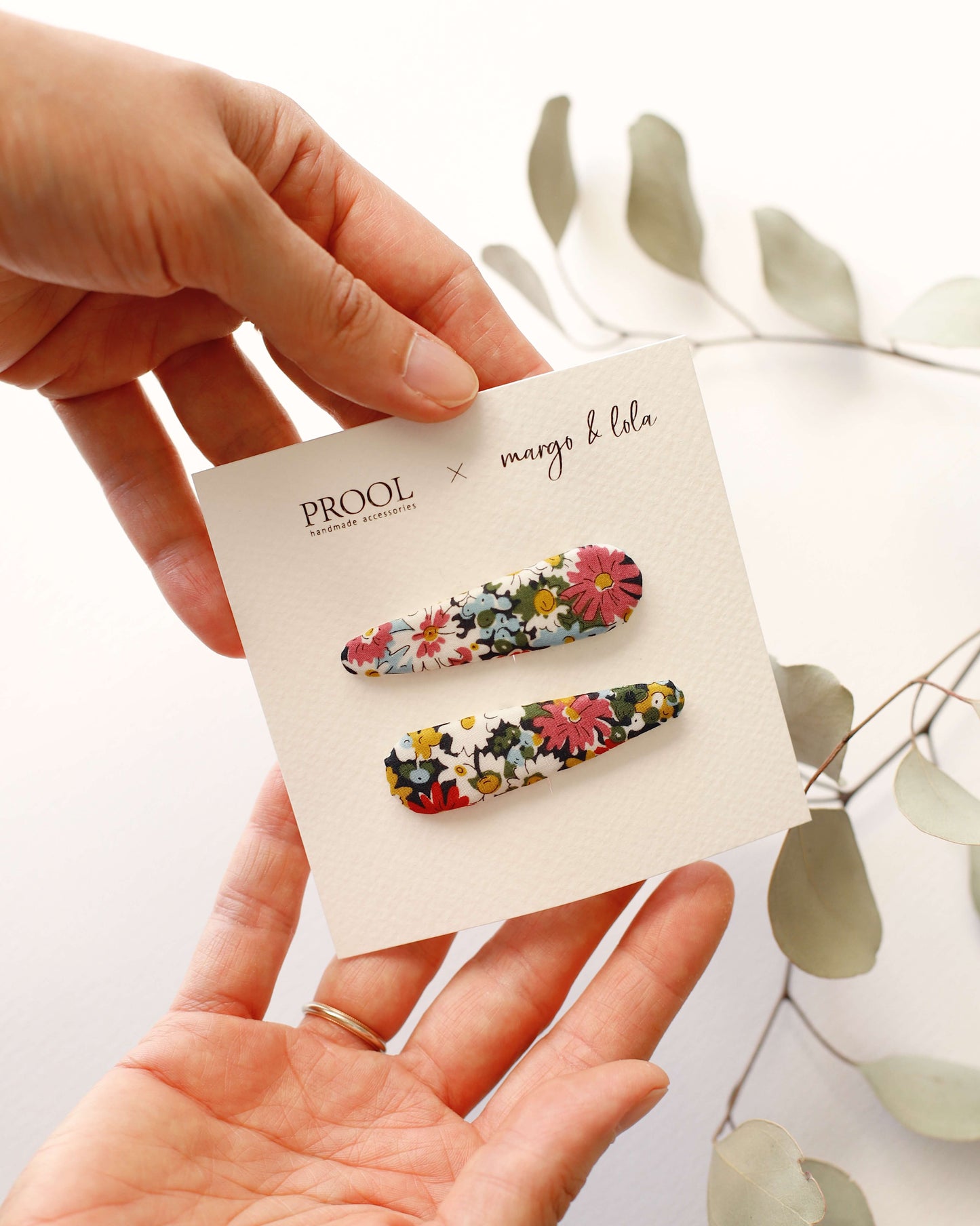 PROOL x margo&lola - komplet dve velike šnalice na klik - Greta