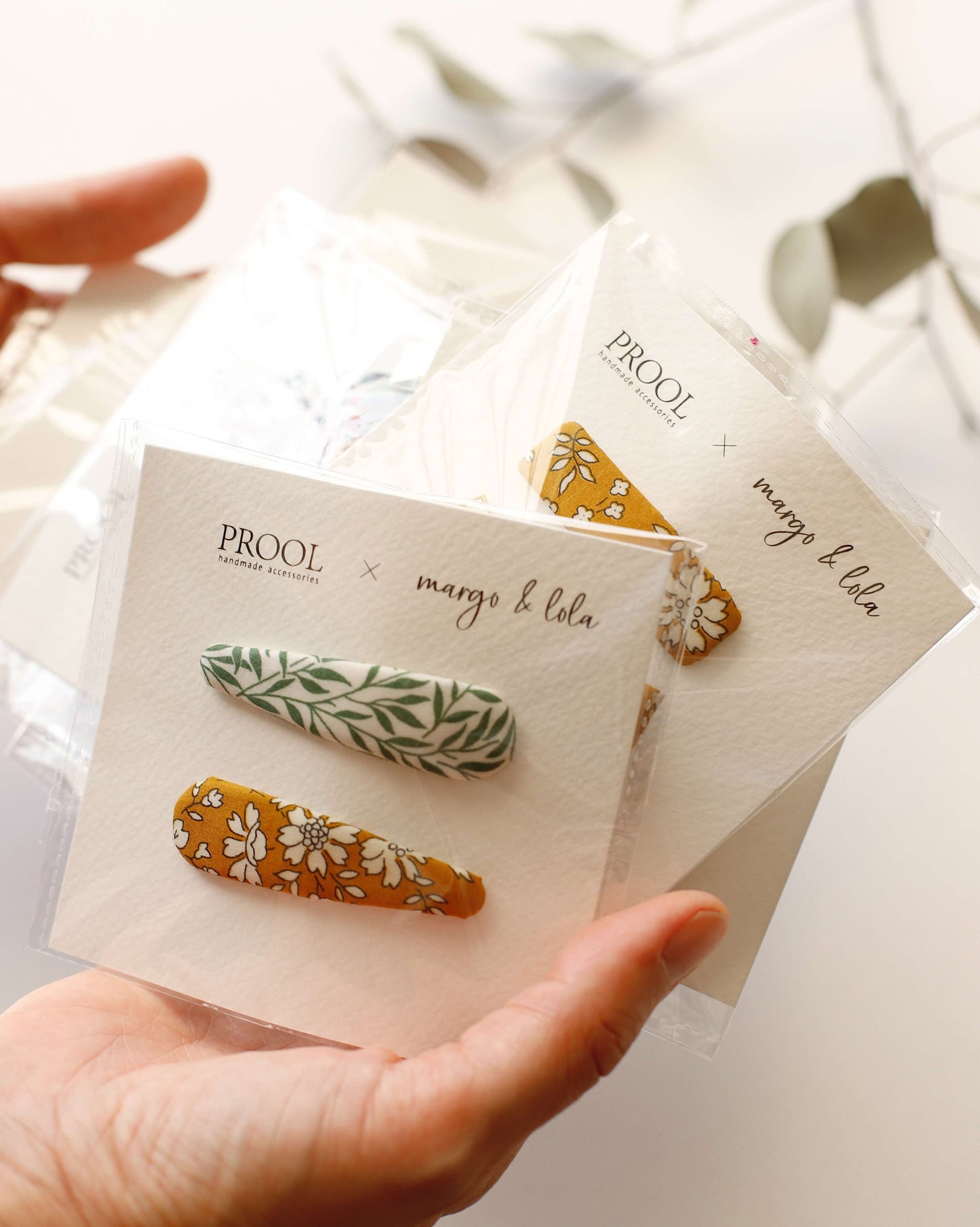PROOL x margo&lola - komplet dve velike šnalice na klik - Maja i Vida